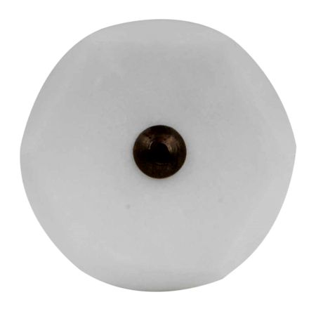 White Round Hexagon stone Cabinet knobs